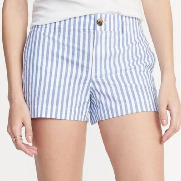 Old Navy Pants - Old Navy Women's Everyday Short 3" Blue and White Stripe Size 10